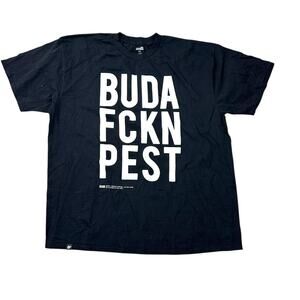 Budapest Buda Fckn Pest Funny Graphic T-Shirt Black XXL BDPST